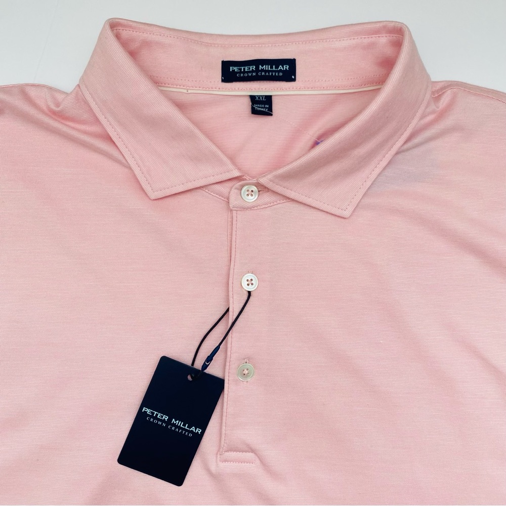 Peter Millar Excursionist Flex Polo XXL Misty Rose